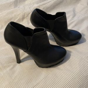 Black high heel booties